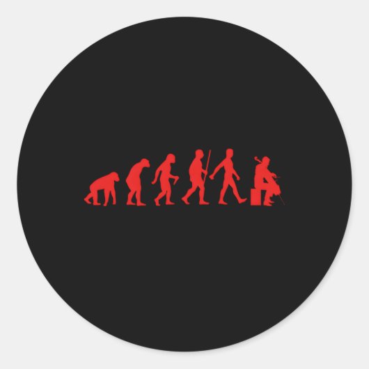 Cello für Cellist Chello Player Runder Aufkleber (Vorderseite)