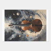 Cello, Geigergitarre: verträumte Musikinstrumente Geschenkpapier Set (Vorderseite 3)