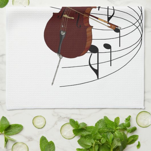 Cello Geschirrtuch (Gefaltet)