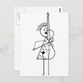 Cello Girl Postkarte (Vorne/Hinten)
