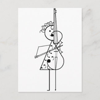 Cello Girl Postkarte