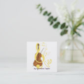 Cello Graphic Musician Music Theme Quadratische Visitenkarte (Stehend Vorderseite)