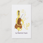 Cello Graphic Musician Music Theme Visitenkarte (Vorderseite)