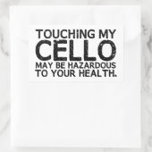 Cello Hazard Rechteckiger Aufkleber (Tasche)