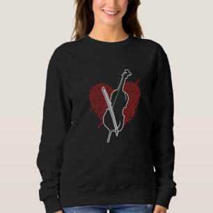 Cello Heart Cellist Musical Instrument Orchestra Sweatshirt