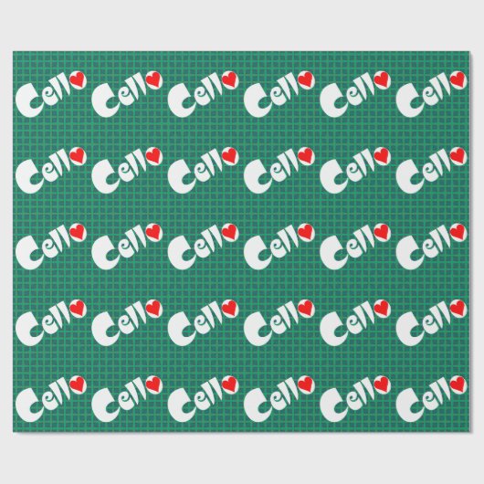 Cello Heart Geschenkpapier (Flach)