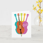 Cello Hello Musical Instruments - farbenfrohe Note Karte (Gelbe Blume)