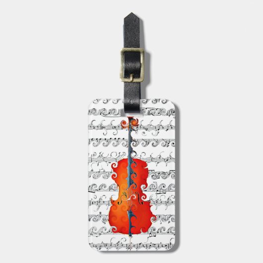 Cello & I Rock!_ Gepäckanhänger (Vorderseite vertikal)