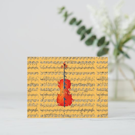 Cello & I Rock!_ Postkarte (Stehend Vorderseite)