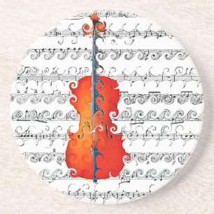 Cello & I Rock!_ Sandstein Untersetzer