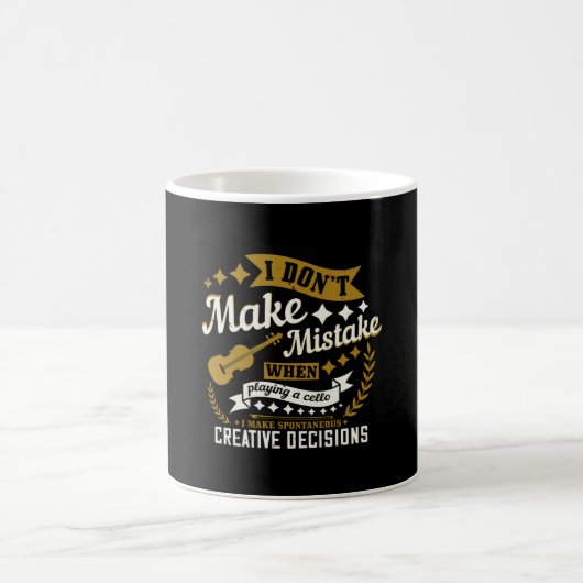 Cello - Ich mache keinen Fehler Kaffeetasse (Mittel)
