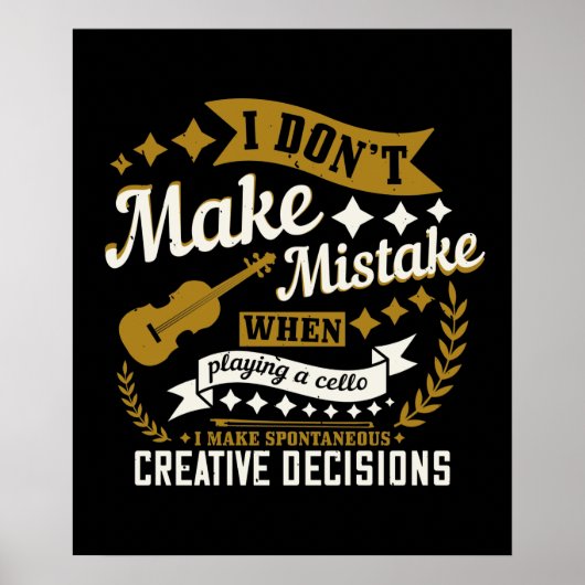 Cello - Ich mache keinen Fehler Poster (Vorne)