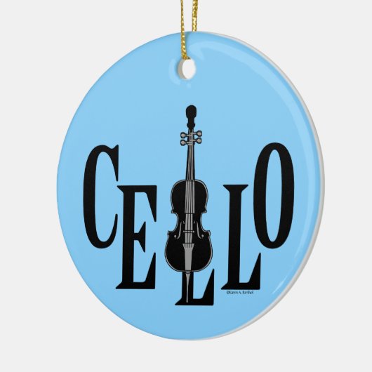 Cello in Cello Keramik Ornament (Links)