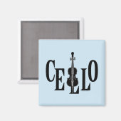 Cello in Cello Magnet (Vorderseite/Rückseite)