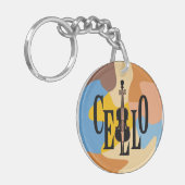 Cello in Cello Schlüsselanhänger (Vorderseite links)