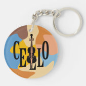 Cello in Cello Schlüsselanhänger (Rückseite)