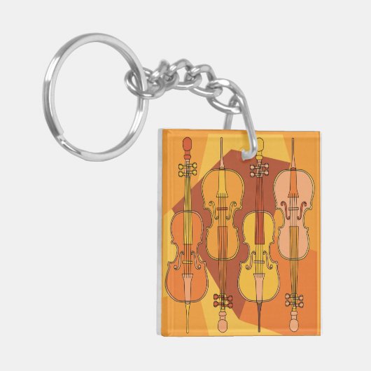 Cello in Cello Schlüsselanhänger (Vorderseite links)