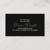 Cello Instructor Music Studio Business Card Visitenkarte (Rückseite)
