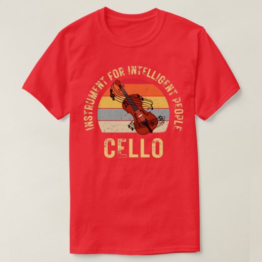 Cello Instrument für intelligente Person T-Shirt (Design vorne)