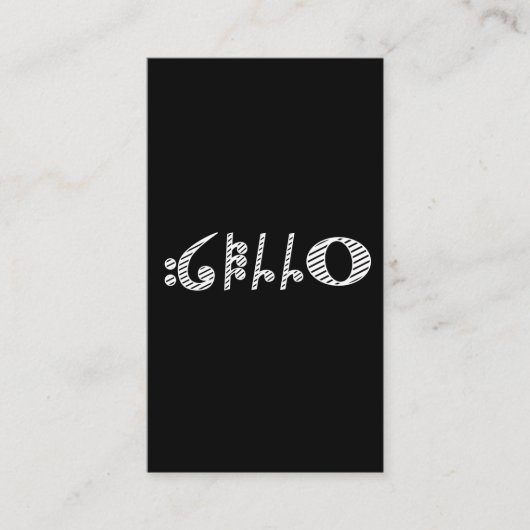 Cello Instrument Orchester Musik Visitenkarte (Vorderseite)