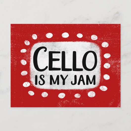 Cello ist meine Postkarte (Vorderseite)