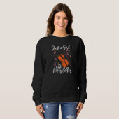 Cello Just A Girl, die Cellos Cellist Lieben Sweatshirt (Vorne ganz)