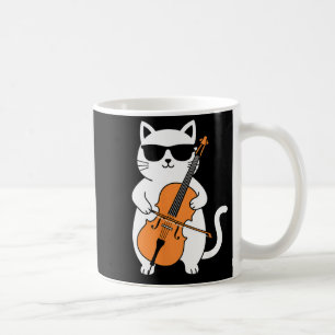 Cello-Katze spielt Cello lustiger Musiker Katze Mu Kaffeetasse