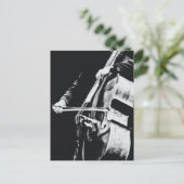 Cello, Kontrabass Postkarte (Stehend Vorderseite)