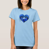 Cello-Liebe - vibrierendes Blau T-Shirt (Vorderseite)