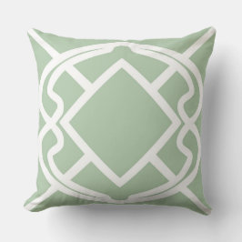 Cello Light sage green Trellis Design Kissen
