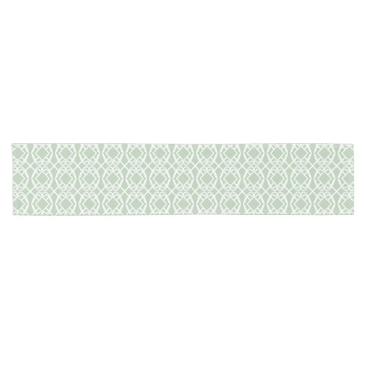 Cello Light sage green Trellis Design Kurzer Tischläufer (Horizontal)