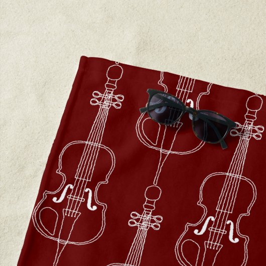 Cello Line Zeichnend Strandtuch (Beispiel)