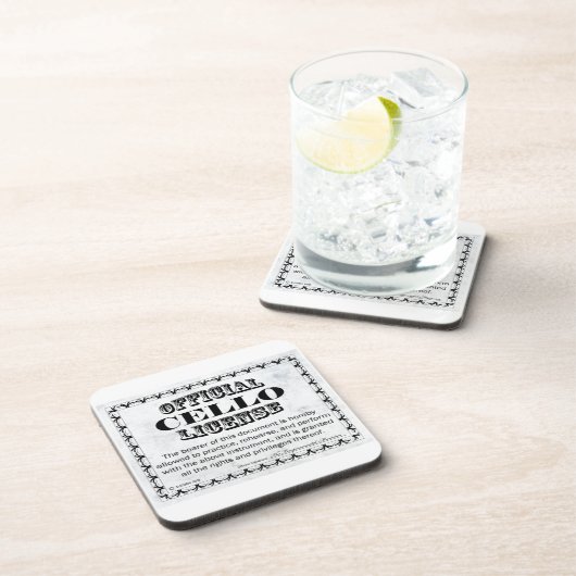 Cello-Lizenz Getränkeuntersetzer (Rechte Seite)