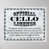 Cello-Lizenz Poster (Vorne)