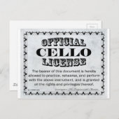 Cello-Lizenz Postkarte (Vorne/Hinten)
