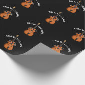 Cello-llujah Funny Cello Pun Dark BG Geschenkpapier (Ecke)