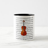 Cello & Me_ Zweifarbige Tasse (Mittel)