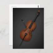 Cello mit Bow über Strings Klassische Musik Postkarte (Vorne/Hinten)