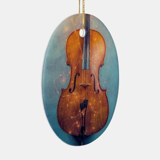 Cello mit Lichtern Weihnachtsschmuck (Rechts)