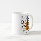 Cello mit musikalischen Bemerkungen, Cellist Music Kaffeetasse (VorderseiteRechts)