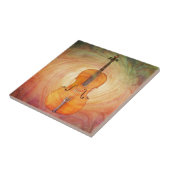 Cello mit warmem buntem strukturiertem Hintergrund Fliese (Seite)