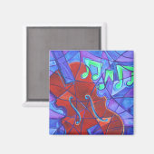 Cello Mosaic Magnet (Vorderseite/Rückseite)