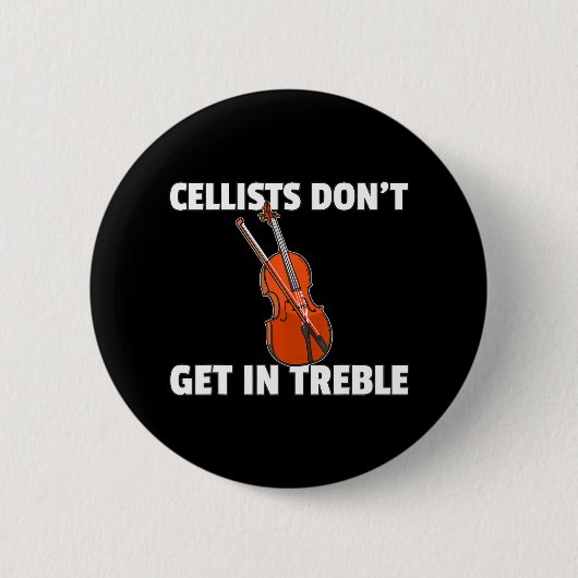 Cello Music Cellist oder Cello Player Button (Vorderseite)