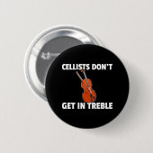 Cello Music Cellist oder Cello Player Button (Vorne & Hinten)