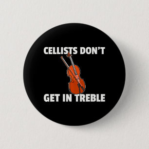 Cello Music Cellist oder Cello Player Button
