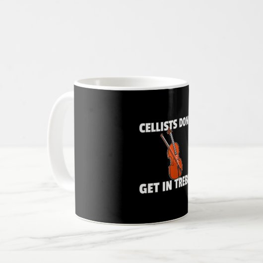 Cello Music Cellist oder Cello Player Kaffeetasse (Vorderseite Links)