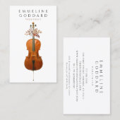 Cello Music MusicianTeacher Lehrer Visitenkarte (Vorne/Hinten)