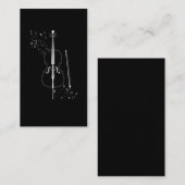 Cello Music Notes Instrument Musician Cellist Visitenkarte (Vorne/Hinten)
