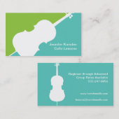 Cello Music Teacher Player Cellist Musician Visitenkarte (Vorne/Hinten)