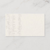 Cello Musical Notes Cellist Musician Beruflich Visitenkarte (Rückseite)